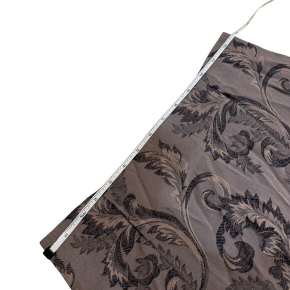 Y2K Anxiety Baroque Mini Skirt Taupe Black Scroll Pattern Size XS/S Made in USA - Picture 9 of 11